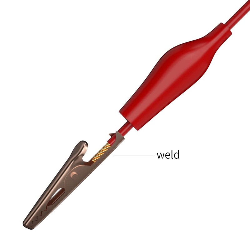 CZJZDZ 2pcs Banana Plug to Alligator Clip Test Lead Cable