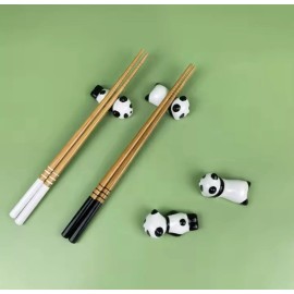 Unbranded Bamboo Chopsticks Set With Panda Holders