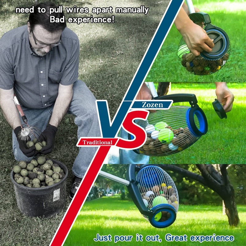 Zozen Nut Gatherer, Pecan Picker Upper, Walnut Picker Upper Roller,