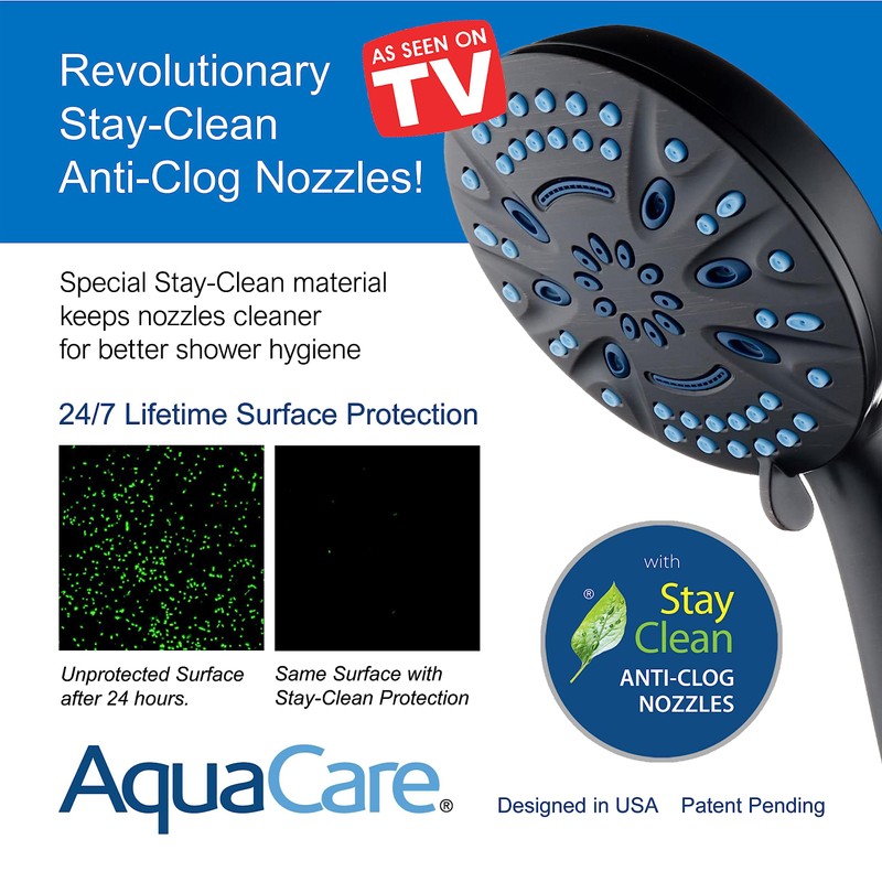 AquaCare Magneton High-Pressure 8-mode Handheld Shower Head with Magnetic Guidance