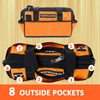 TOPXUAN Tool Bag16 Inch, Heavy Duty Waterproof Orange Tool Organizer