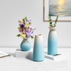 OERGKE Ceramic Vase of 3 Pcs, DIY Vase Set, Modern