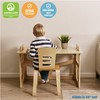 ECR4Kids Bentwood Chair, 14in Seat Height, Stackable Seats, Natural, 2-Pack