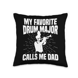 Drum Major Dad Drum Major Uniform Drum Major Baton Throw Pillow