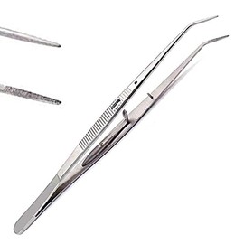 AAProTools Dental Cotton and Dressing Pliers Self-Locking Serrated Tips