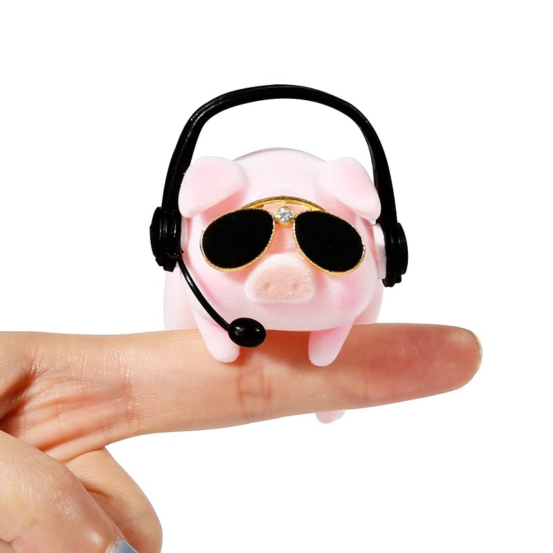 YGMONER LULU the Car Monitor Pig Decor - Cute Lucky