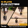 TOLESA Countersink Drill Bit Set, 18 PCS Tapered Counter Sink