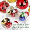 5cm 20pcs Christmas Baubles Clear Fillable Christmas Ball Xmas Decor