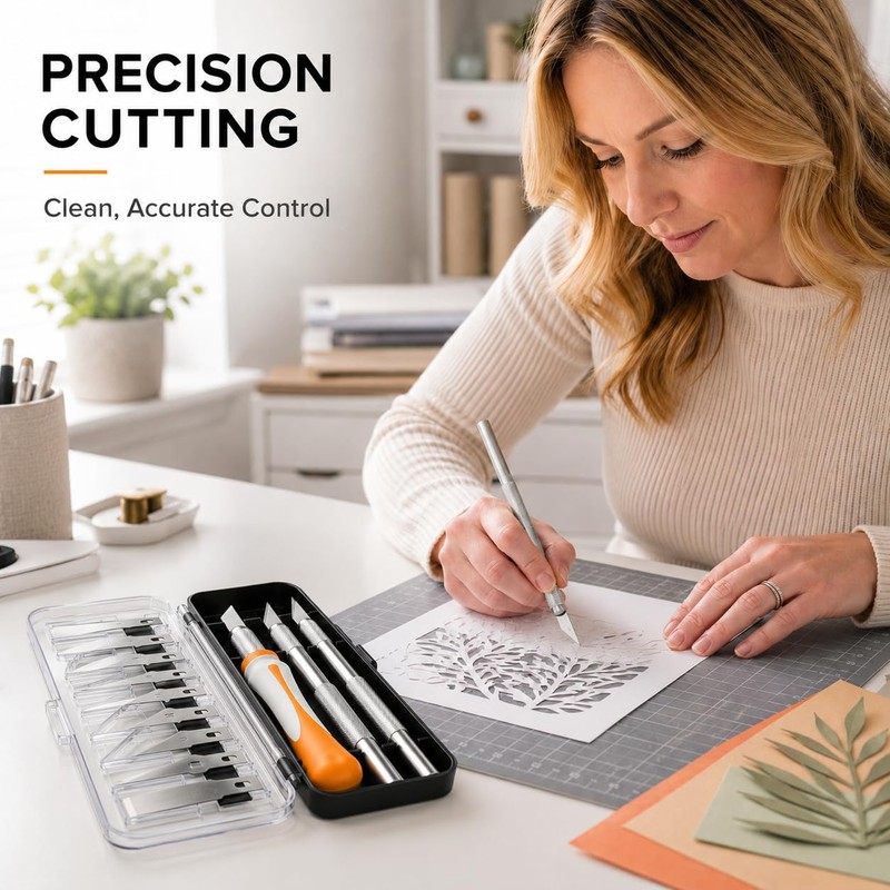 TIFICAL Exacto Knife Set, Craft Knife Set with 3 Handles