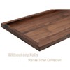 MAGIGO 30 x 15 Inches Large Rectangle Black Walnut Wood