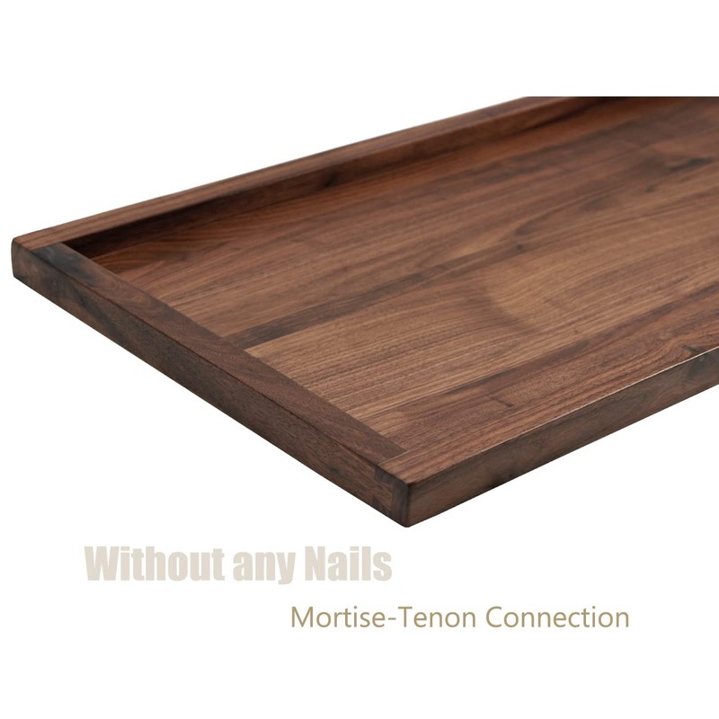 MAGIGO 30 x 15 Inches Large Rectangle Black Walnut Wood