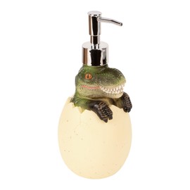 BUNCHBRAVO Dinosaur Egg Soap Dispenser | 19oz Vinyl Hand Soap Pump Bottle | Fun Dino Bathroom Decor for Home, Kitchen, or Office | Tyrannosaurus Design