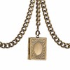 Bronze Colour Double Albert Pocket Watch Chain With Locket Pendant