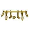 LASCO 14-1053 Toilet Seat Hinge Polished Brass Metal with Bolts