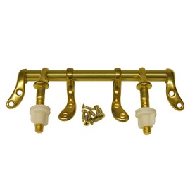 LASCO 14-1053 Toilet Seat Hinge Polished Brass Metal with Bolts and Nuts