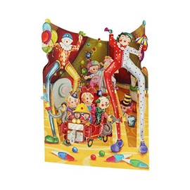 Santoro 3D Swing Greeting Card, Big Top Clowns