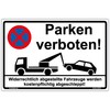 Parking No Parking Sign 300 x 200 mm Sturdy Aluminium