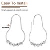 sourcing map 12Pcs Shower Curtain Hooks, Metal Roller Balls Glide
