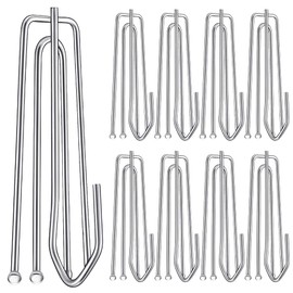 30 ganchos plisados de cortina de acero inoxidable, gancho para cortinas plisadas, 4 puntas de gancho plisado, 4 ganchos de cortina para ventana, puerta de baño