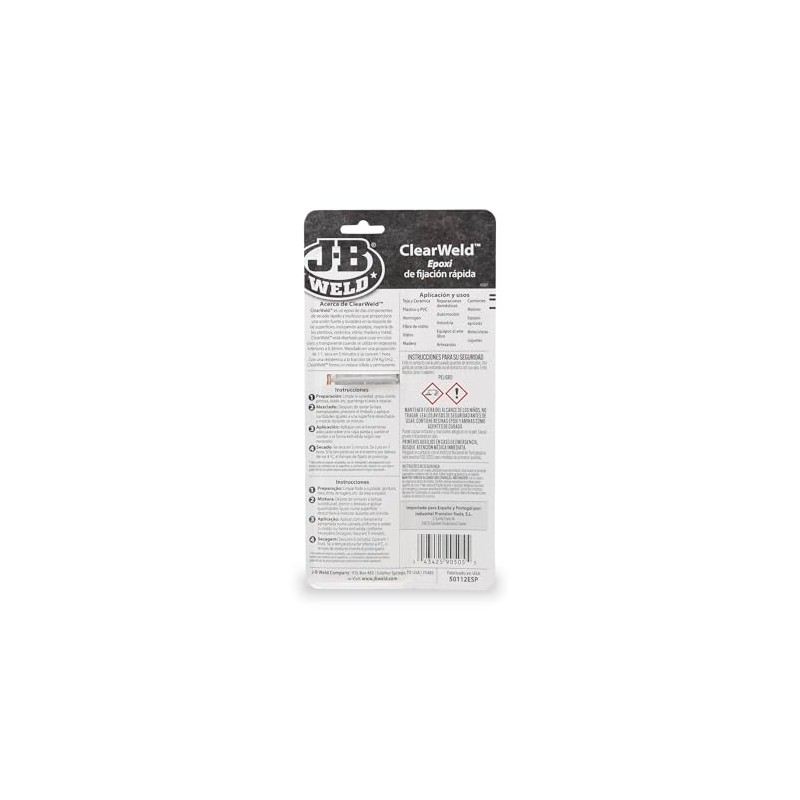 J-B Weld Epoxi Bicomponente Transparente 25 ml