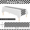 DEMIUKO 6PCS Checkered Table Runner Black White Party Table Decor