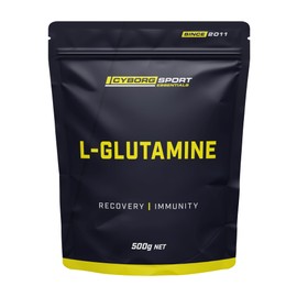 L-GLUTAMINE - 500g - 100 Servings - Amino Acid - Recovery - Immunity - by Cyborg Sport