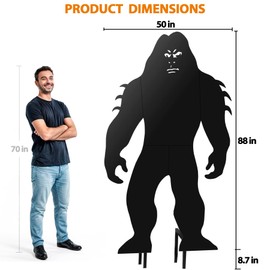 Talustool 7.4Ft Tall Bigfoot Metal Outdoor Decor Big Foot Sasquatch Gifts for Men/Women/Dad Unique Bigfoot Silhouette Statues Perfect for Patio and Lawn Decor, Garden Decor, Yard Art, Yard Display