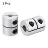 sourcing map 2pcs Shaft Coupling 6.35mm to 8mm Aluminium Single