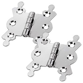 Decorative Polished Chrome Butterfly Hinges Antique Butterfly Design Fancy Cabinet Door Hinge with Matching Screw Decorative Hinges Door Furniture 40mm - Pack of 2.