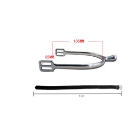 MORECP 2PCS Ladies Blunt Spur Horse Spurs - Knob End Spurs with Rounded Branches, Western Cowboy Spurs, 18/8 Stainless Steel, Paired with 1 Pair PP Woven Tape Spurs Belt