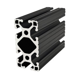 8020, 1530, 15 Series 1.5 Inch x 3 Inch T-Slotted Aluminum Extrusion DIY Extruded Linear Slot Bar Rail 80/20 (Lite, Black Anodize, 18" Long)