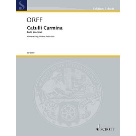 Catulli Carmina: Ludi scaenici. soloists (ST), mixed choir (SSAATTBB), 4 pianos, timpani and percussion (10-12 player). Réduction pour piano.