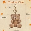 vaxvvik Plush Bear Keychains, 8 Inch, Set of 4, Soft