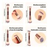 Set 7 Brochas Maquillaje Profesional Alto Nivel Color Marrón