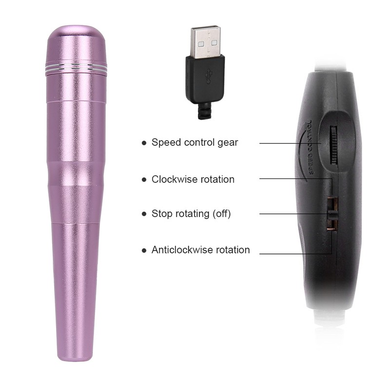 20000RPM USB Portable Electric Nail Drill Pen Machine Nail Grinding