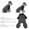 Dog Pajamas Warm Comfortable Stretchy 4 Legs Striped Dog Pajamas