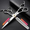 7/7.5 Inch Professional Hair Cutting Scissors with Thinning Scissors Black