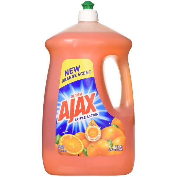 Ajax 4953423133281 90 fl oz Ultra Triple Action Liquid Dish Soap, Orange, 2-Pack, 180
