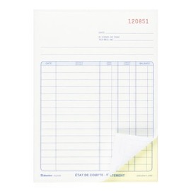 Blueline Statement 50 Numbered Carbonless Duplicates Bilingual 5-3/8-Inchx8-Inch (DCB106)
