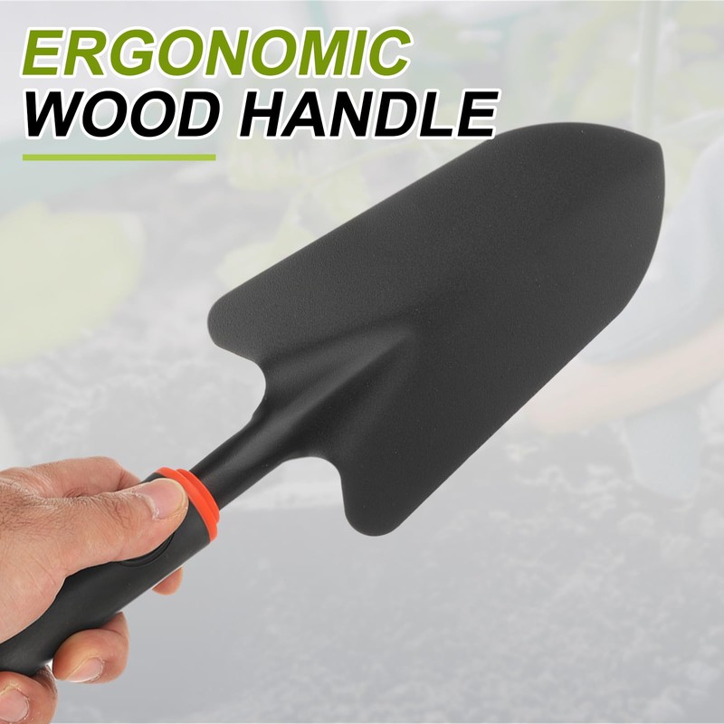 sourcing map Garden Hand Shovels 12.8 x 3.3" Carbon Steel