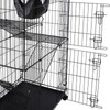 Homey Pet 51 Inch Cat Cages Indoor, Large 4-Tier Cat