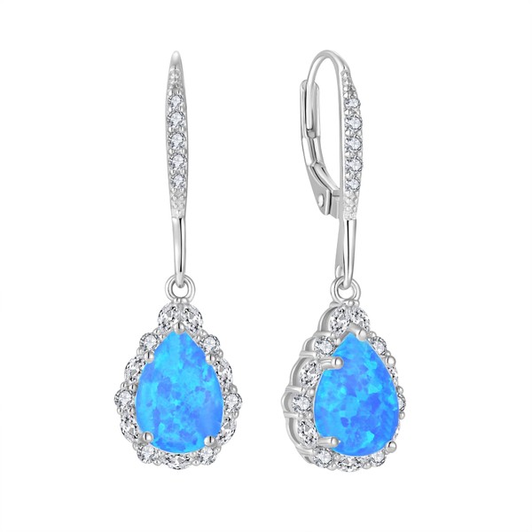 Aprila Drop Dangle Earrings 925 Sterling Silver Leverback Earrings with