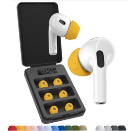 Foam Masters Ultra-Premium Memory Foam Ear Tips for AirPods Pro 1st & 2nd Gen | 3 Pairs | Black Magic Version 6.0 | Comfortable | Secure | Better Noise Cancellation | Replacement Buds