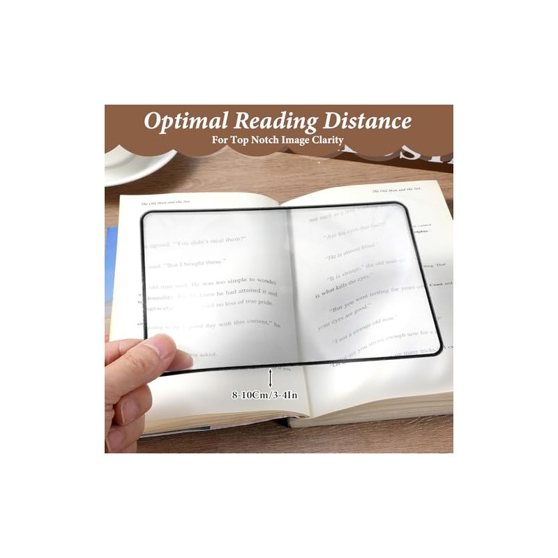 2 Pcs Magnifying for Reading 3X Flexible Plastic Magnifiers Lenses
