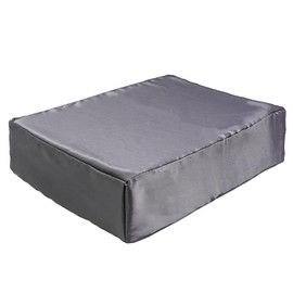 Silk Satin Pillowcase for Cube Pillow (ONLY Pillowcase), Satin Pillowcases Microfiber Pillow Casespillow Cube Pillowcase with Hidden Zip (1PCS-Gray, 15x12x4 in)