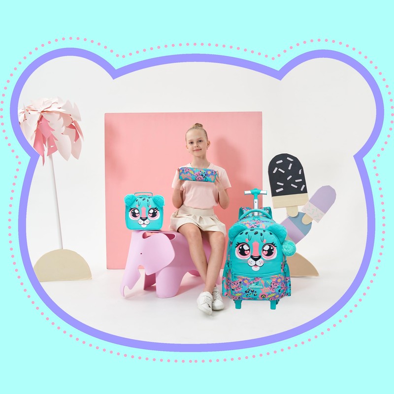 Meetbelify Rolling Backpack with Wheels - Cute Carry On for