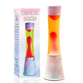 AHCCSD 16 Inch Yellow Pink Cloud Magma Lamp,Pink Cloud Base Yellow Liquid with Red Wax Motion Liquid Lamp Relaxing Gorgeous Lamp for Adults Night Light for Kids Women Girls Christmas Great Gift