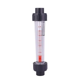 Medidor de flujo de agua con rotámetro LZB-15 (D) Material Vidrio Acero inoxidable Plástico Transparente Caudalímetro de tubería Medidor de caudal de líquido(5-50mL/H)