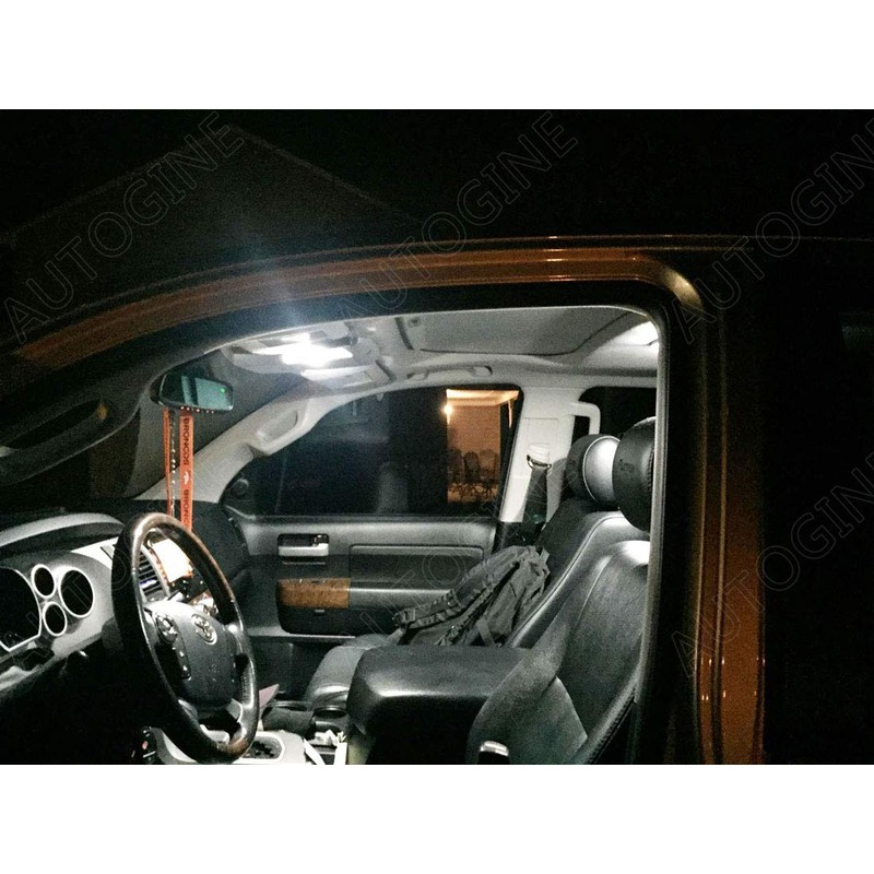 AUTOGINE 8 Piece White LED Interior Lights for Toyota Tacoma