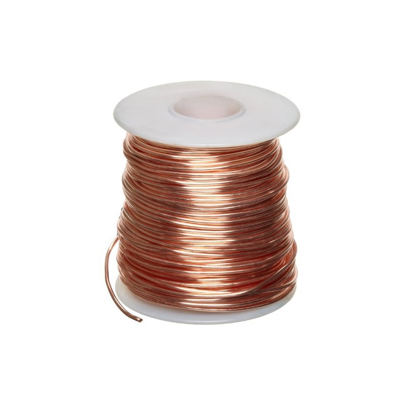 Bare Copper Wire, Annealed, 1lb Spool, 14 AWG, 0.0641" Diameter,